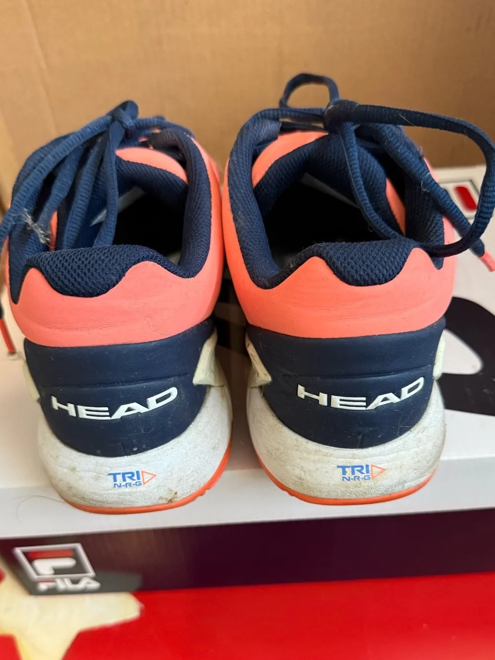 HEAD Revolt Pro 4.0 Women's Tennis Shoes Coral Pink/Navy Size 7.5